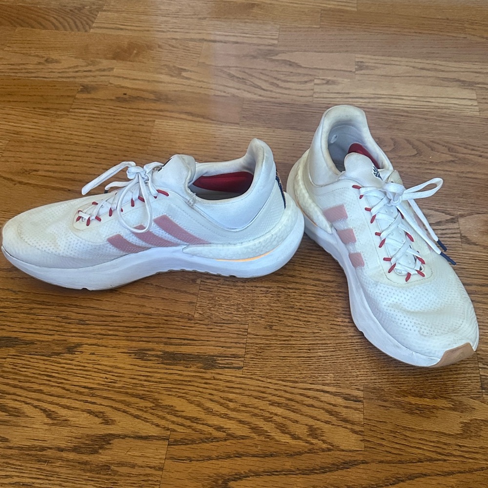 Adidas Women's White and red Sneakers